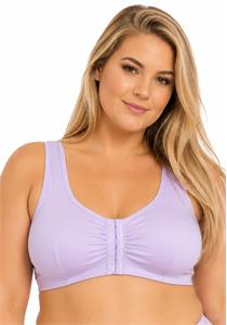 90% Cotton Front Close Bra Lilac